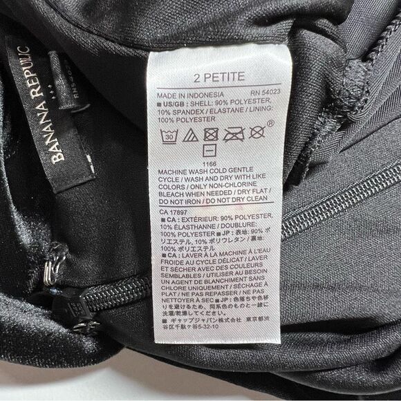 Banana Republic Factory Black Velvet Halter Neck Jumpsuit 2P 2 Petite - Picture 13 of 13